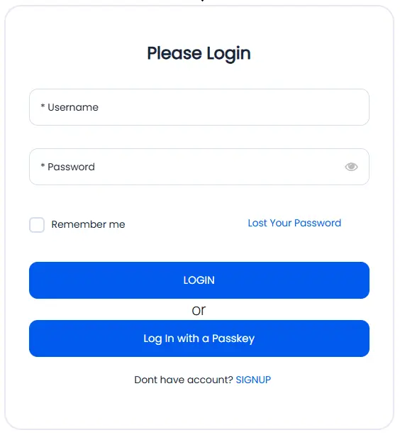 ARMember Login with Passkey using Wordfence