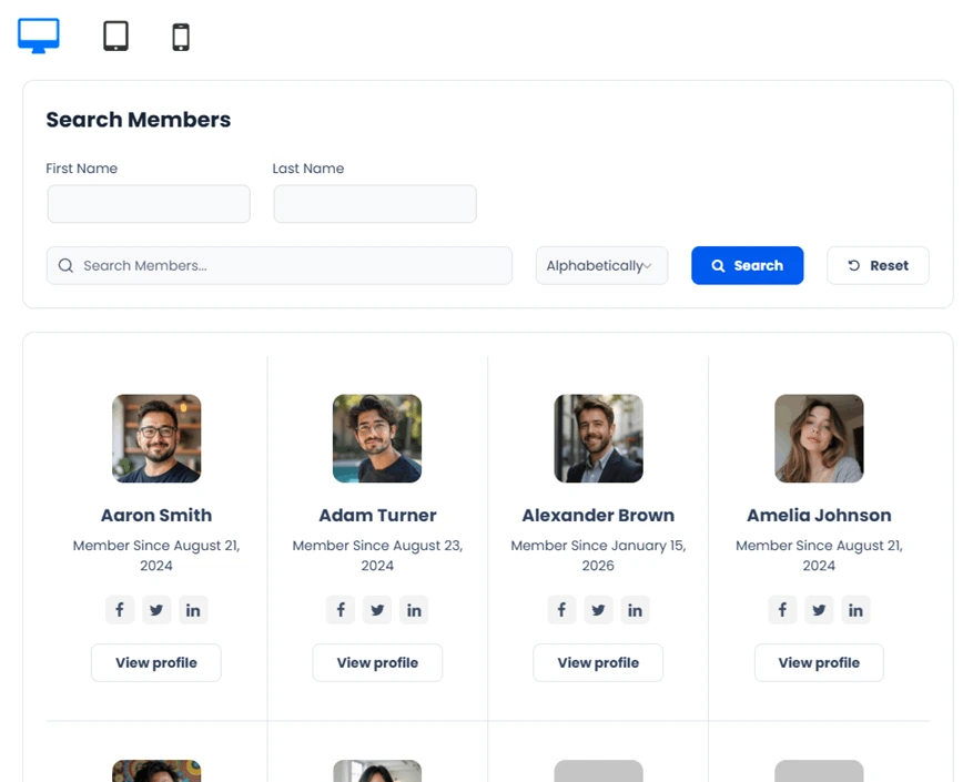 ARMember Directory Preview Template 1