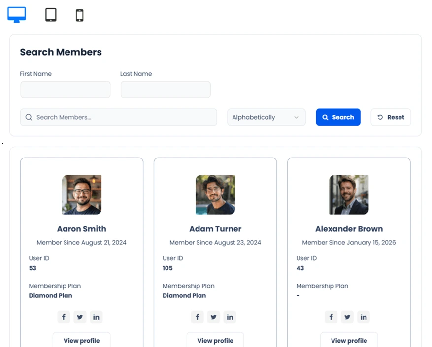 ARMember Directory Preview Template 5