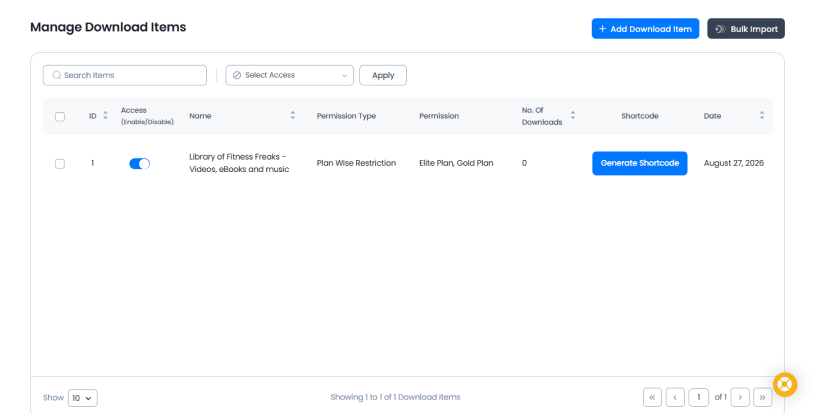 manage download items