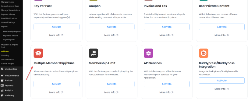 enable multiple membership