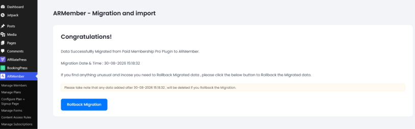 migration and import