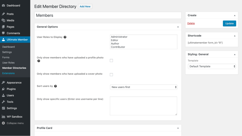 edit member directory
