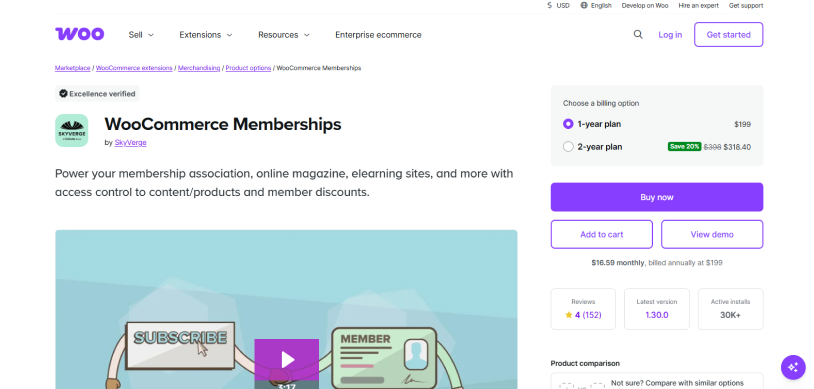 woocommerce memberships